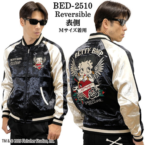 Ed Hardy×BETTY BOOP REVERSIBLE SOUVENIR JACKET SKA エドハーディー ベディ コラボ 刺繍 リバーシブル スカジャン bed-2510