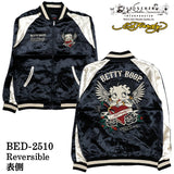 Ed Hardy×BETTY BOOP REVERSIBLE SOUVENIR JACKET SKA エドハーディー ベディ コラボ 刺繍 リバーシブル スカジャン bed-2510