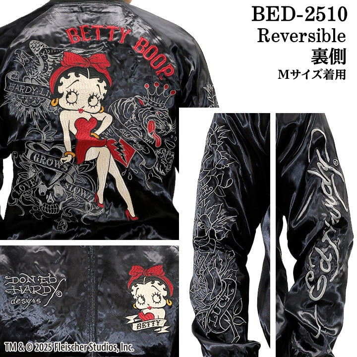 Ed Hardy×BETTY BOOP REVERSIBLE SOUVENIR JACKET SKA エドハーディー ベディ コラボ 刺繍 リバーシブル スカジャン bed-2510