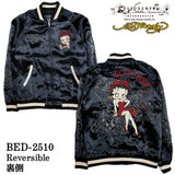 Ed Hardy×BETTY BOOP REVERSIBLE SOUVENIR JACKET SKA エドハーディー ベディ コラボ 刺繍 リバーシブル スカジャン bed-2510