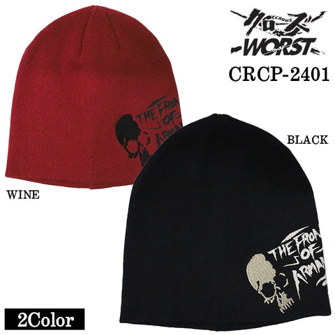 CROWS×WORST クローズ ワースト 武装戦線 コットン ニット ワッチキャップ 帽子 crcp-2401