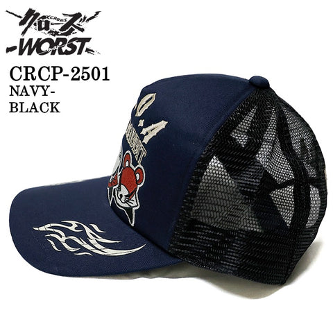 CROWS×WORST TWILL MESH CAP クローズ ワースト 武装戦線 ツイル メッシュ キャップ 帽子 crcp-2501
