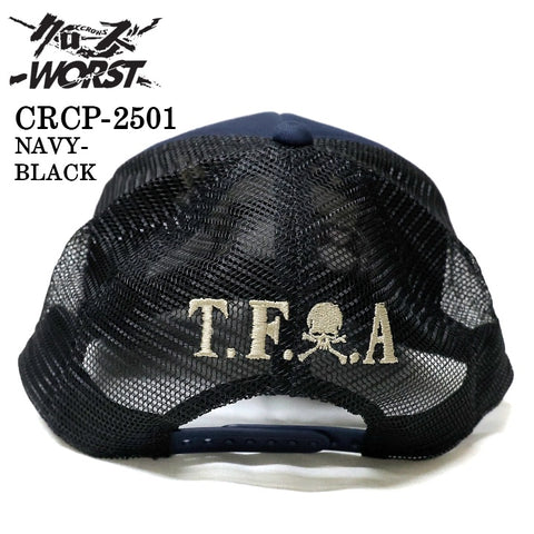 CROWS×WORST TWILL MESH CAP クローズ ワースト 武装戦線 ツイル メッシュ キャップ 帽子 crcp-2501