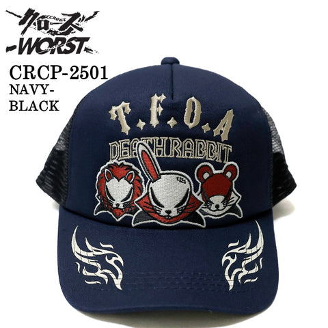 CROWS×WORST TWILL MESH CAP クローズ ワースト 武装戦線 ツイル メッシュ キャップ 帽子 crcp-2501