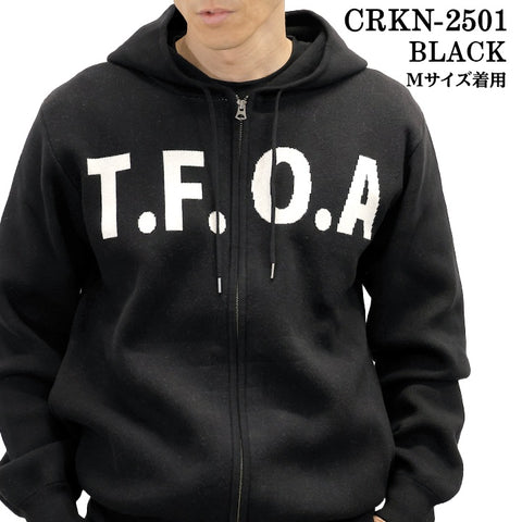 CROWS×WORST JACQUARD KNIT F/Z HOODIE PARKA クローズ ワースト ジャカード ニット パーカー crkn-2501