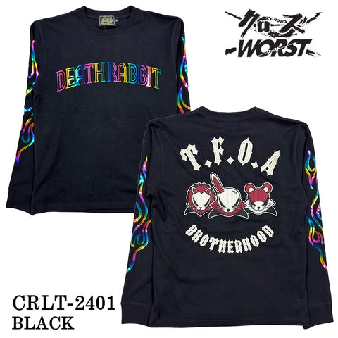 CROWS×WORST クローズ ワースト 武装戦線 天竺 長袖Tシャツ ロンTEE crlt-2401