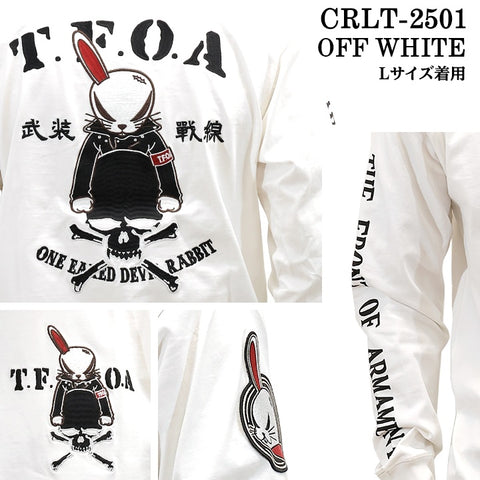 CROWS×WORST TEE L/S T-SHIRT DEATH RABBIT クローズ ワースト 武装戦線 デスラビット 天竺 長袖Tシャツ ロンTEE crlt-2501