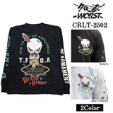 CROWS×WORST TEE L/S T-SHIRT DEATH RABBIT クローズ ワースト 武装戦線 デスラビット 天竺 長袖Tシャツ ロンTEE crlt-2502