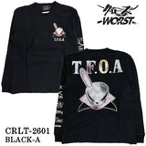 CROWS×WORST TEE L/S T-SHIRT DEATH RABBIT クローズ ワースト 武装戦線 デスラビット 天竺 長袖Tシャツ ロンTEE crlt-2601
