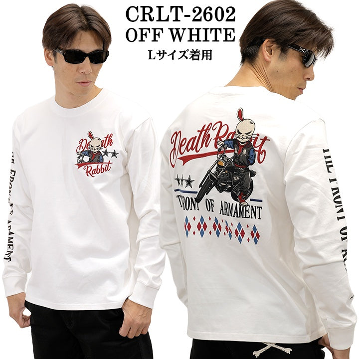CROWS×WORST TEE L/S T-SHIRT DEATH RABBIT クローズ ワースト 武装戦線 デスラビット 天竺 長袖Tシャツ ロンTEE crlt-2602