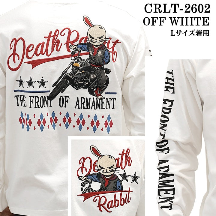 CROWS×WORST TEE L/S T-SHIRT DEATH RABBIT クローズ ワースト 武装戦線 デスラビット 天竺 長袖Tシャツ ロンTEE crlt-2602