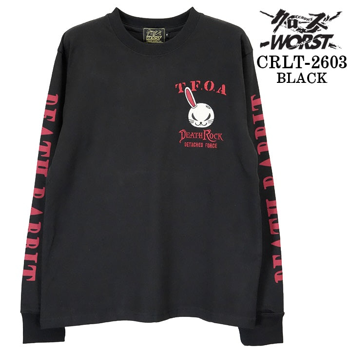 CROWS×WORST TEE L/S T-SHIRT DEATH RABBIT クローズ ワースト 武装戦線 デスラビット 天竺 長袖Tシャツ ロンTEE crlt-2603