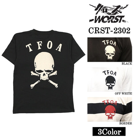 CROWS×WORST クローズ ワースト 武装戦線 天竺半袖Tシャツ crst-2302