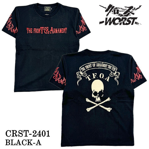 CROWS×WORST クローズ ワースト 武装戦線 天竺半袖Tシャツ crst-2401