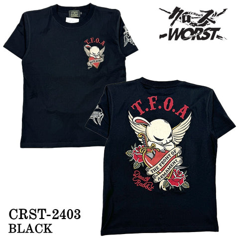 CROWS×WORST クローズ ワースト 武装戦線 天竺半袖Tシャツ crst-2403