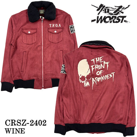 CROWS×WORST クローズ ワースト 武装戦線 起毛 ボンディング ボンバージャケット crsz-2402