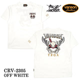 VANSON×CROWS×WORST バンソン クローズ ワースト 武装戦線 コラボ Tee 天竺 半袖Tシャツ デスラビット crv-2305