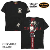 VANSON×CROWS×WORST バンソン クローズ ワースト 武装戦線 コラボ Tee 天竺 半袖Tシャツ デスラビット crv-2306