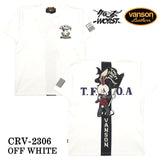 VANSON×CROWS×WORST バンソン クローズ ワースト 武装戦線 コラボ Tee 天竺 半袖Tシャツ デスラビット crv-2306