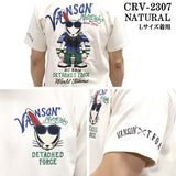 VANSON×CROWS×WORST バンソン クローズ ワースト 武装戦線 コラボ Tee 天竺 半袖Tシャツ デスラビット crv-2307