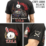 VANSON×CROWS×WORST バンソン クローズ ワースト 武装戦線 コラボ Tee 天竺 半袖Tシャツ デスラビット crv-2308