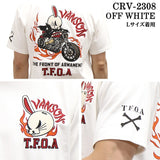 VANSON×CROWS×WORST バンソン クローズ ワースト 武装戦線 コラボ Tee 天竺 半袖Tシャツ デスラビット crv-2308