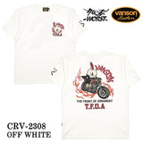 VANSON×CROWS×WORST バンソン クローズ ワースト 武装戦線 コラボ Tee 天竺 半袖Tシャツ デスラビット crv-2308