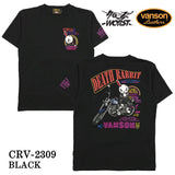 VANSON×CROWS×WORST バンソン クローズ ワースト 武装戦線 コラボ Tee 天竺 半袖Tシャツ デスラビット crv-2309