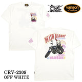 VANSON×CROWS×WORST バンソン クローズ ワースト 武装戦線 コラボ Tee 天竺 半袖Tシャツ デスラビット crv-2309