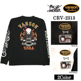 VANSON×CROWS×WORST バンソン クローズ ワースト 武装戦線 コラボ 天竺長袖Tシャツ ロンT デスラビット crv-2313