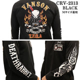 VANSON×CROWS×WORST バンソン クローズ ワースト 武装戦線 コラボ 天竺長袖Tシャツ ロンT デスラビット crv-2313