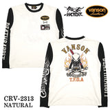 VANSON×CROWS×WORST バンソン クローズ ワースト 武装戦線 コラボ 天竺長袖Tシャツ ロンT デスラビット crv-2313