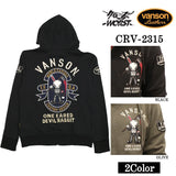 VANSON×CROWS×WORST バンソン 武装戦線 デスラビット 裏毛 ZIPパーカー crv-2315