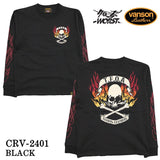 VANSON×CROWS×WORST バンソン クローズ ワースト 武装戦線 コラボ 天竺長袖Tシャツ ロンT crv-2401