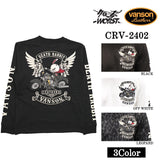 VANSON×CROWS×WORST バンソン クローズ ワースト 武装戦線 コラボ 天竺長袖Tシャツ ロンT crv-2402