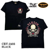 VANSON×CROWS×WORST バンソン クローズ ワースト 武装戦線 コラボ Tee 天竺 半袖Tシャツ デスラビット crv-2403