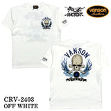 VANSON×CROWS×WORST バンソン クローズ ワースト 武装戦線 コラボ Tee 天竺 半袖Tシャツ デスラビット crv-2403