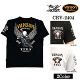 VANSON×CROWS×WORST バンソン クローズ ワースト 武装戦線 コラボ Tee 天竺 半袖Tシャツ デスラビット crv-2404