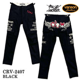 VANSON×CROWS×WORST バンソン 武装戦線 コラボ ストレッチ カーゴ スリムパンツ デスラビット crv-2407