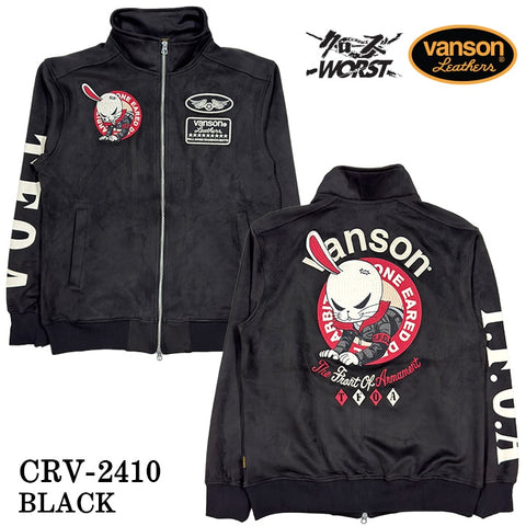 VANSON×CROWS×WORST バンソン 武装戦線 デスラビット 起毛プレーティング F/Z HI crv-2410