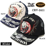 VANSON×CROWS×WORST バンソン 武装戦線 コラボ ツイルメッシュキャップ 帽子 crv-2411