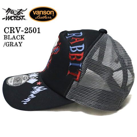 VANSON×CROWS×WORST バンソン 武装戦線 コラボ ツイルメッシュキャップ 帽子 crv-2501