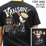 VANSON×CROWS×WORST バンソン クローズ ワースト 武装戦線 コラボ Tee 天竺 半袖Tシャツ デスラビット crv-2502