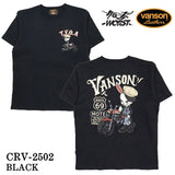 VANSON×CROWS×WORST バンソン クローズ ワースト 武装戦線 コラボ Tee 天竺 半袖Tシャツ デスラビット crv-2502