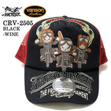VANSON×CROWS×WORST バンソン 武装戦線 コラボ ツイルメッシュキャップ 帽子 crv-2505