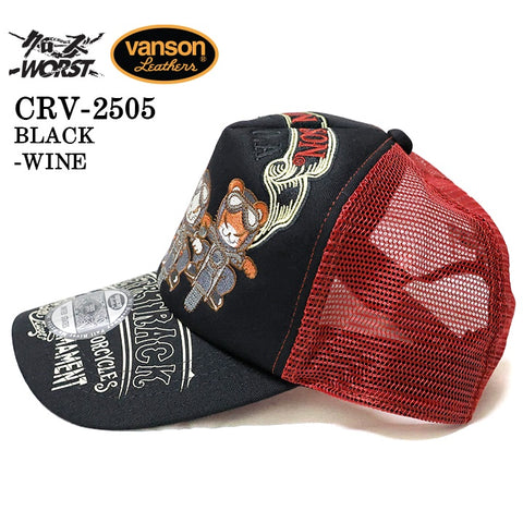 VANSON×CROWS×WORST バンソン 武装戦線 コラボ ツイルメッシュキャップ 帽子 crv-2505