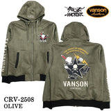 VANSON×CROWS×WORST BONDING HOODIE PARKA バンソン クローズ ワースト 裏ファー 起毛 ボンディング パーカー crv-2508