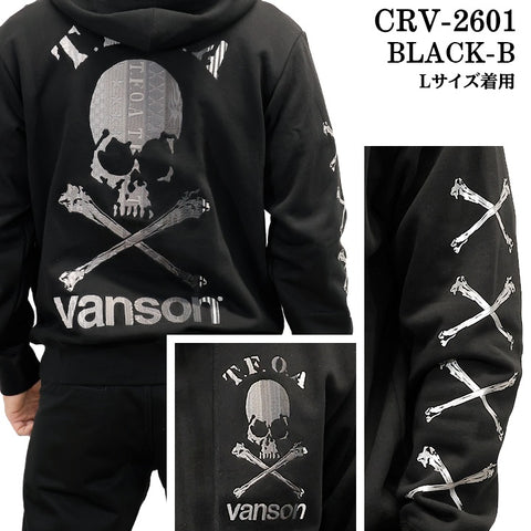 VANSON×CROWS×WORST HOODIE SWEATSHIRTS F/Z PARKA バンソン クローズ ワースト 武装戦線 コラボ 裏毛 パーカー crv-2601