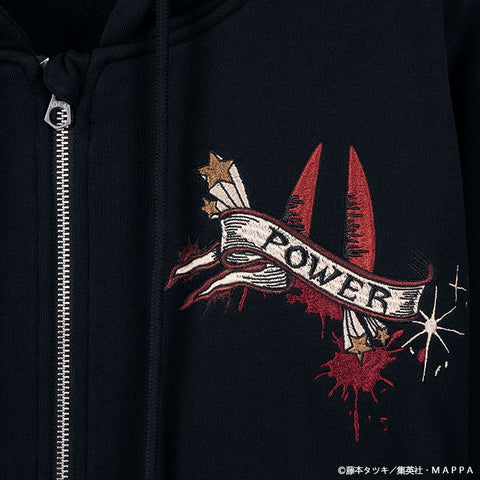 CHAINSAW MAN F/Z PARKA SWEATSHIRT HOODIE チェンソーマン 刺繍 裏毛 F/Z パーカー パワー csm-2603