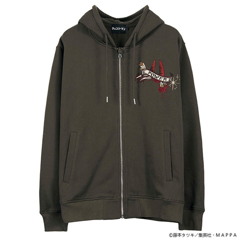 CHAINSAW MAN F/Z PARKA SWEATSHIRT HOODIE チェンソーマン 刺繍 裏毛 F/Z パーカー パワー csm-2603